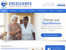 Tablet Screenshot of excellencesafehomecare.com